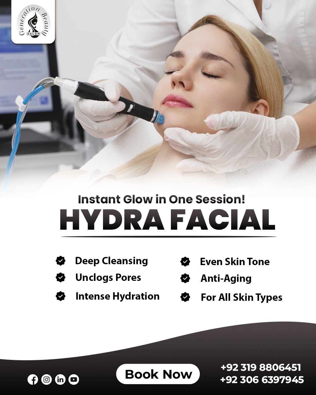 Project showcase for GB Salon beauty business