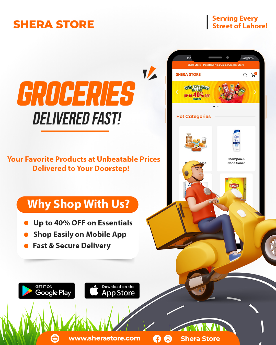 Shera Store campaign visual example